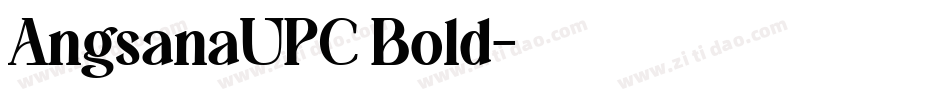AngsanaUPC Bold字体转换
